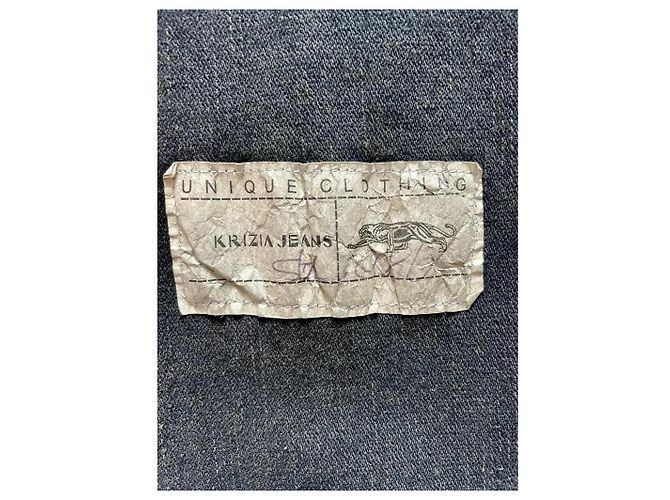 Abrigo Krizia de mezclilla azul bordado algodón - vista 9