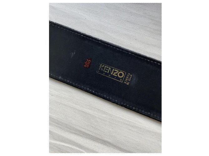 Kenzo breiter Gürtel hellbraun aus exotischem Leder 70 cm - Ansicht 6