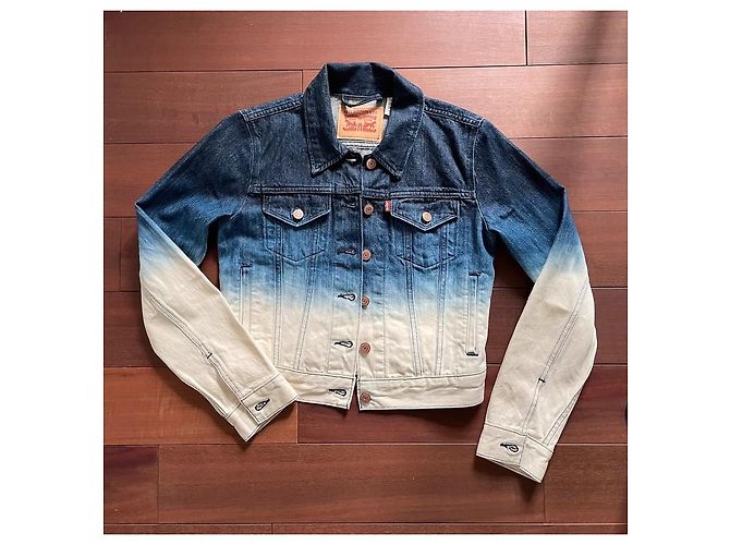 Giacca di jeans Trucker Levi's blu e bianca cotone Bianco - vista 2