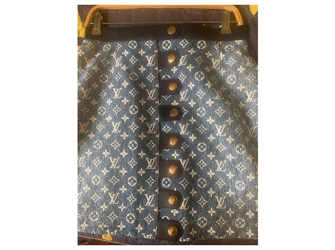 Louis Vuitton Mini gonna Blu - vista 4