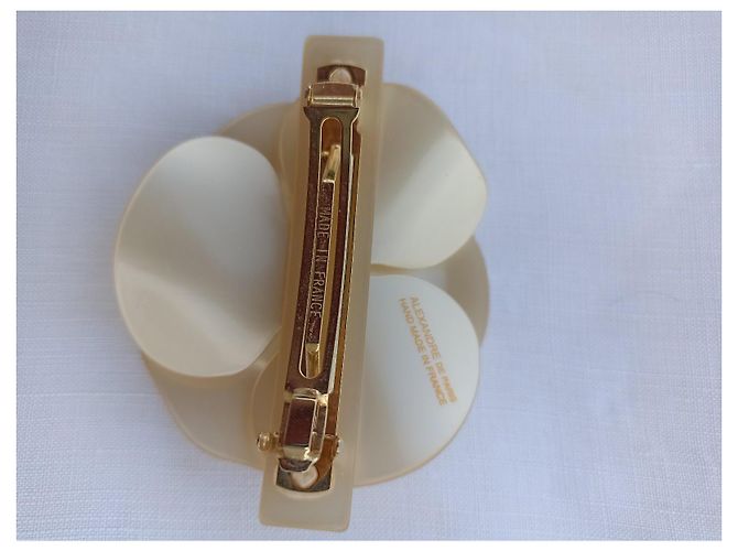Fermaglio Camelia Alexandre de Paris Beige Acetato - vista 2