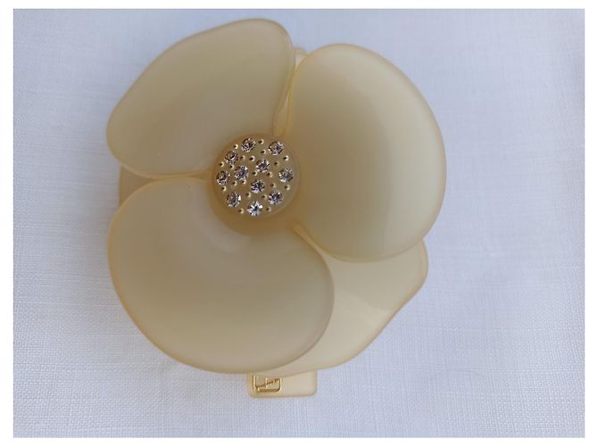 Fermaglio Camelia Alexandre de Paris Beige Acetato - vista 3