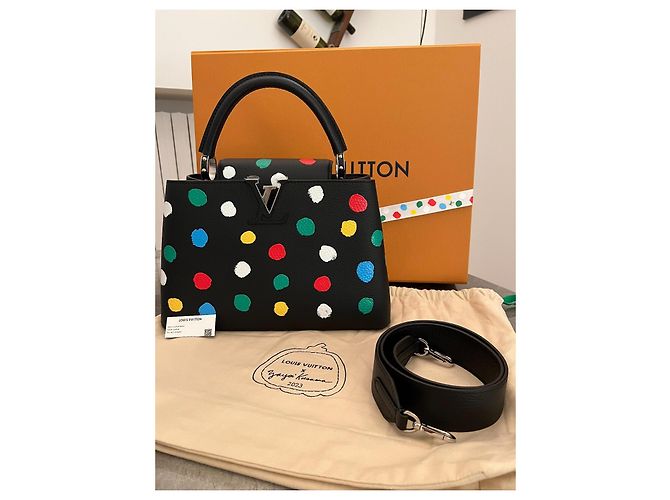 Capucines Louis Vuitton x Yayoi Kusama Leder Handtasche Mehrfarben - Ansicht 5