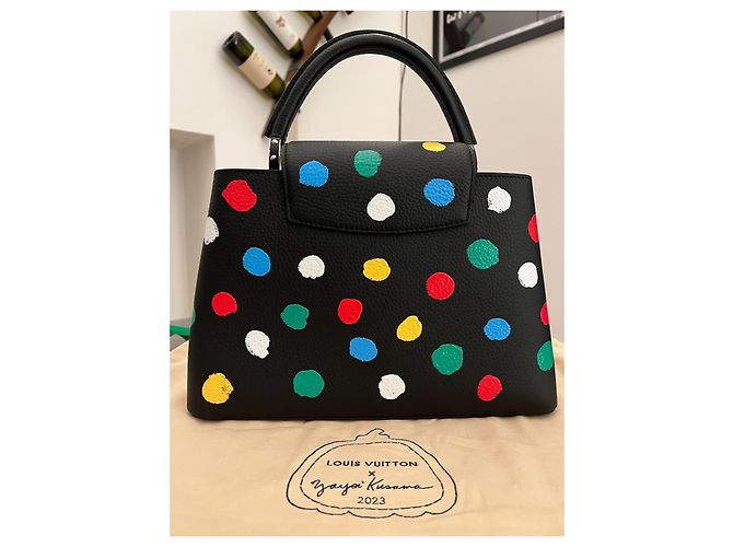 Capucines Louis Vuitton x Yayoi Kusama Leder Handtasche Mehrfarben - Ansicht 7