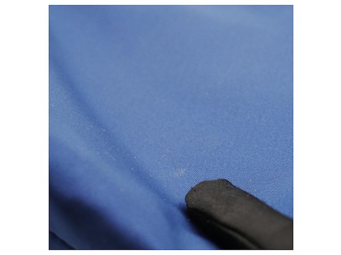 Borsa a spalla in nylon blu Prada - vista 11