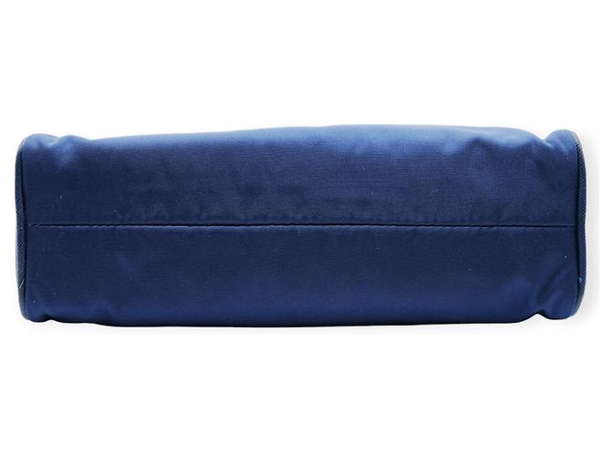 Borsa a spalla in nylon blu Prada - vista 6