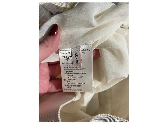 FALDA GIAMBATTISTA VALLI T.IT 40 Algodón Crudo - vista 4