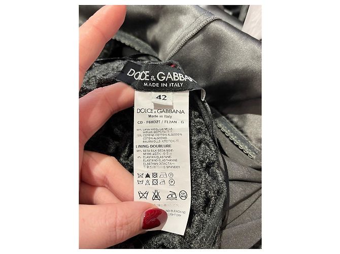 DOLCE & GABBANA Kleider T.IT 42 Wolle Grau - Ansicht 5