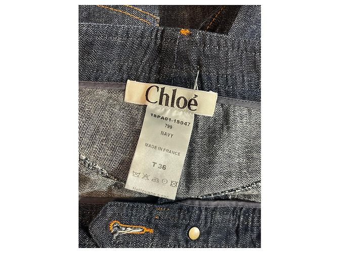 Chloé Jeans CHLOE T.FR 36 Cotone Blu - vista 5