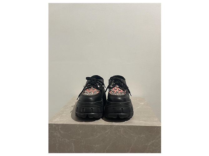 Mule e zoccoli MIU MIU T.EU 37.5 Pelle Nero - vista 2