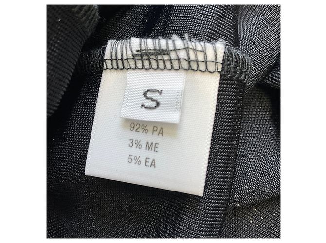 Top a collo alto a maniche lunghe nero / argento specchiato di Prabal Gurung - vista 6