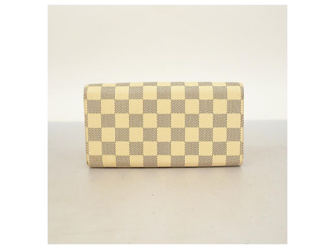 Vivienne Cartera larga Louis Vuitton Damier Azur Blanco - vista 15