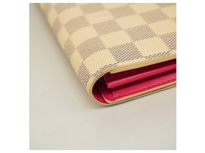 Vivienne Cartera larga Louis Vuitton Damier Azur Blanco - vista 6