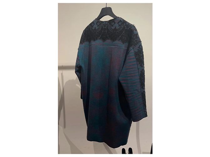 Abrigo Missoni de lana rosa turquesa y negro Azul - vista 4