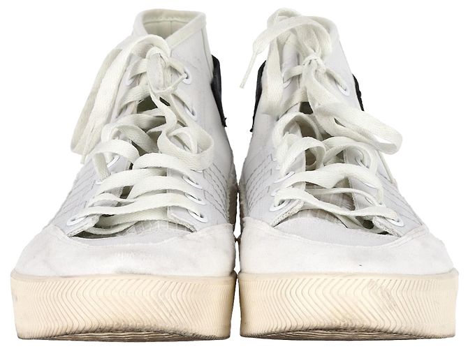 Autre Marque Baskets montantes Adidas Nizza Parley en polyester blanc - vue 3