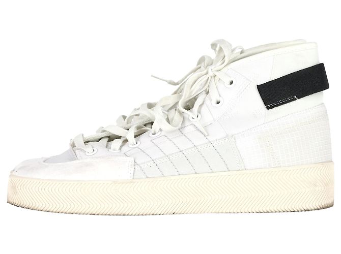 Autre Marque Baskets montantes Adidas Nizza Parley en polyester blanc - vue 5