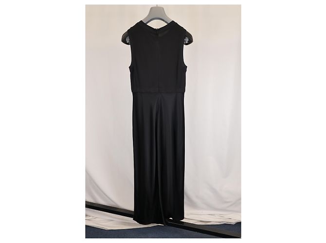 Vestido maxi sin mangas con efecto de capas en viscosa negra de Diane Von Furstenberg Negro - vista 6