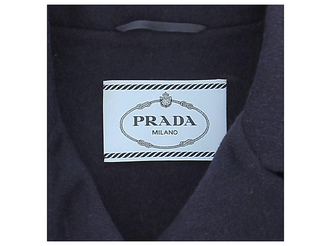Abrigos Prada T.IT 38 de lana Azul marino - vista 5