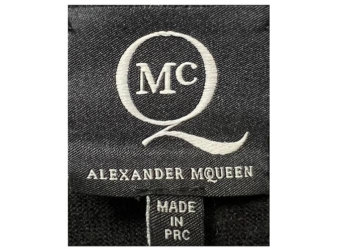 Suéter de lã preto com gola redonda impressa MCQ de Alexander McQueen - vista 13