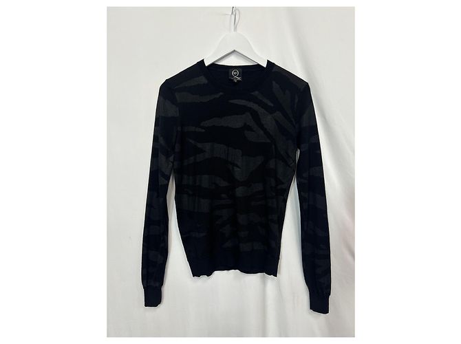Suéter de lã preto com gola redonda impressa MCQ de Alexander McQueen - vista 16