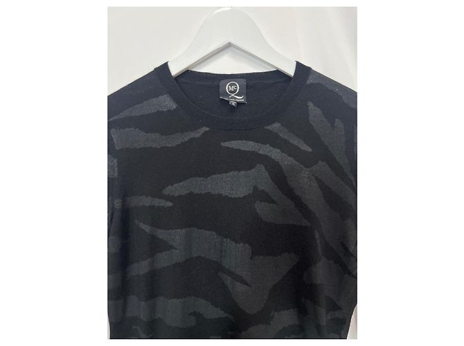 Suéter de lã preto com gola redonda impressa MCQ de Alexander McQueen - vista 18