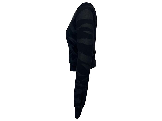 Suéter de lã preto com gola redonda impressa MCQ de Alexander McQueen - vista 2