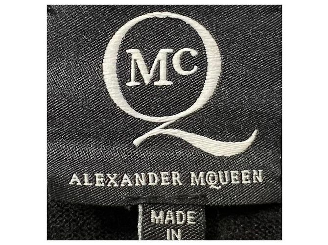Suéter de lã preto com gola redonda impressa MCQ de Alexander McQueen - vista 4