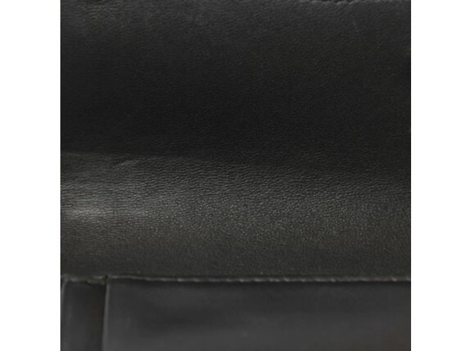 Christian Dior Navy Leder Dreifach-Brieftasche Marineblau - Ansicht 10