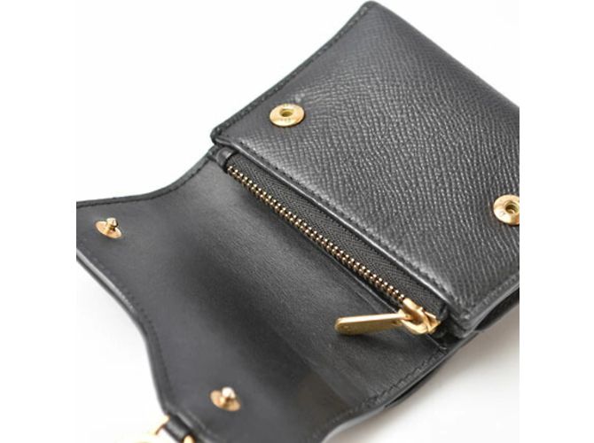 Christian Dior Navy Leder Dreifach-Brieftasche Marineblau - Ansicht 14