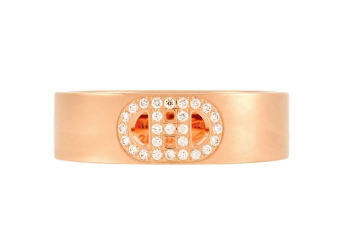 Hermès Hermes H. d'Ancre PM Ring aus Roségold mit Diamant - Ansicht 2