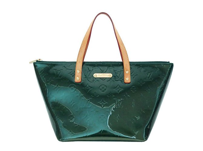 Bellevue Louis Vuitton Monogram Vernis Tote Bag Blue Green - view 2