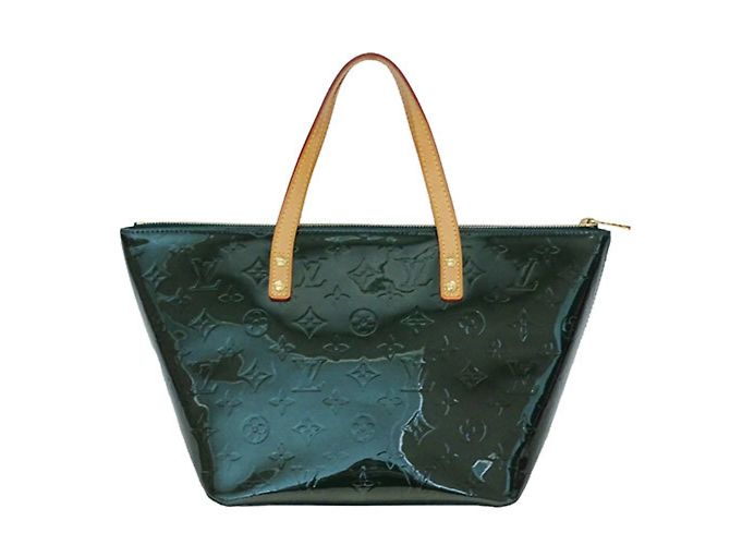 Bellevue Louis Vuitton Monogram Vernis Tote Bag Blue Green - view 3