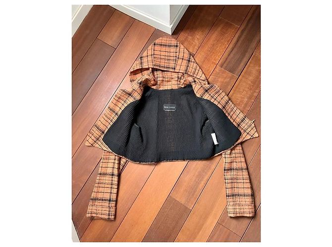 Chaqueta corta de lana con capucha naranja Rena Lange - vista 4