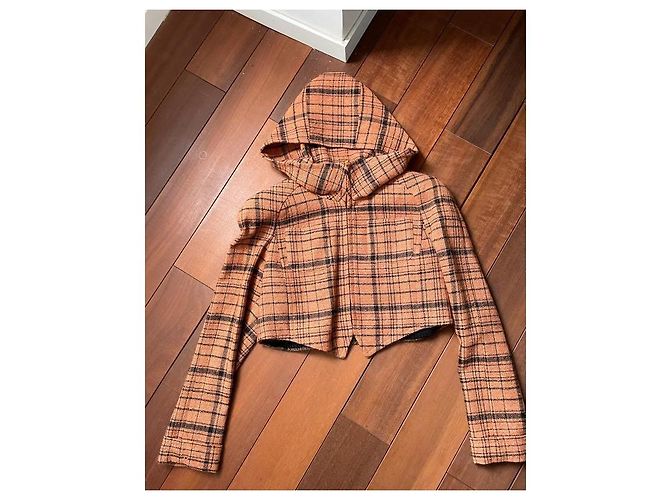 Chaqueta corta de lana con capucha naranja Rena Lange - vista 8