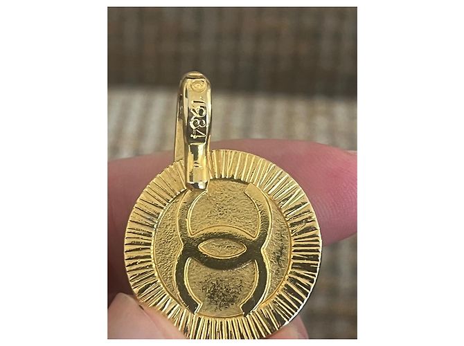 Chanel Cambon Gürtel Gold/Leder Jahr 1984. Golden - Ansicht 9