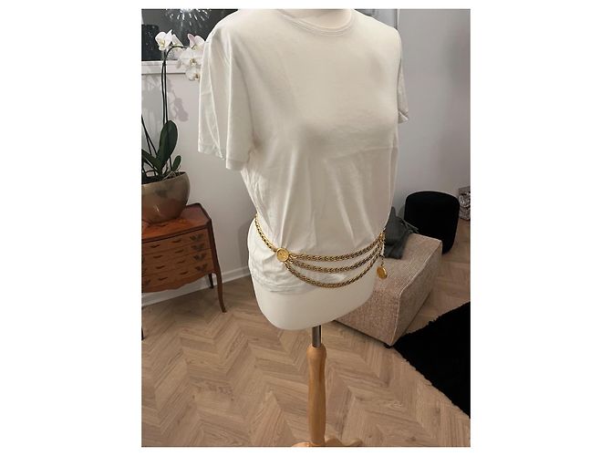 Cambon Chanel-Gürtel 3 Reihen gold Golden - Ansicht 3