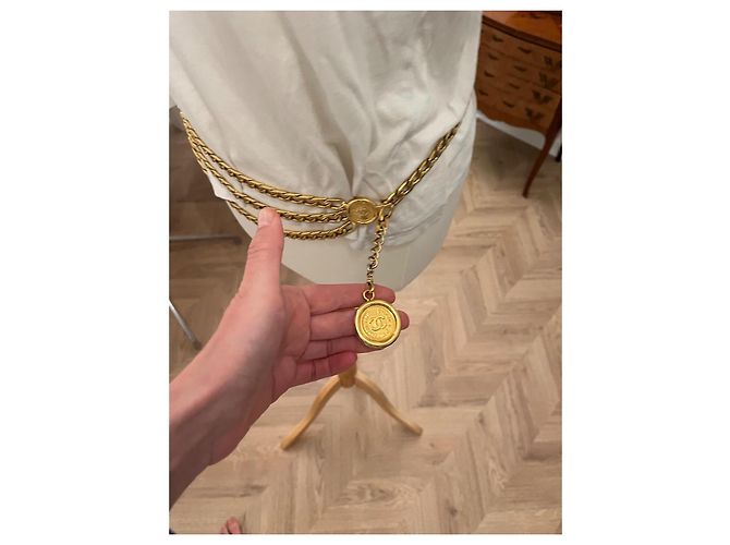 Cambon Chanel-Gürtel 3 Reihen gold Golden - Ansicht 5