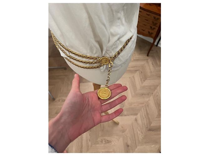 Cambon Chanel-Gürtel 3 Reihen gold Golden - Ansicht 6