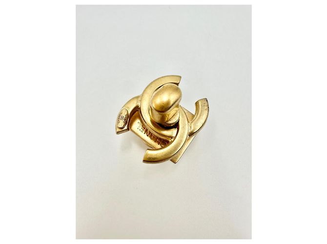 CHANEL CC Drehverschluss Schnalle antikgold Golden - Ansicht 2