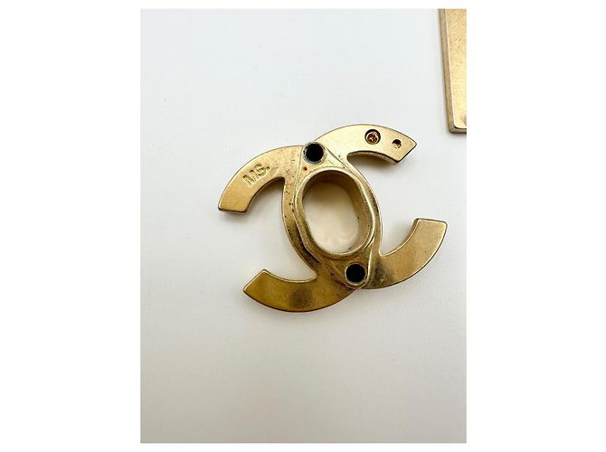 CHANEL CC Drehverschluss Schnalle antikgold Golden - Ansicht 8