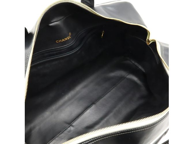 Borsa da bowling Matelassé Chanel Nero Bianco - vista 6