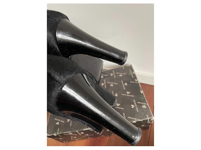 Décolleté Valentino in pelle stile pony e vernice nera Nero - vista 5