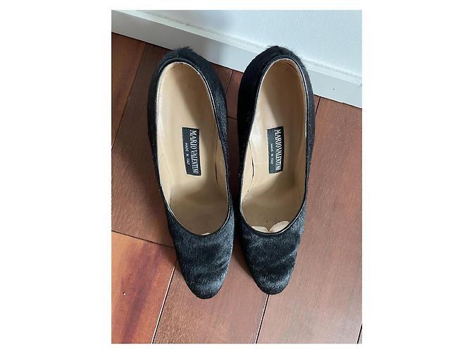 Décolleté Valentino in pelle stile pony e vernice nera Nero - vista 7