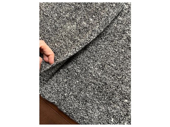 Autre Marque Mini Falda Plisada de Lana Gris Caractère - vista 5