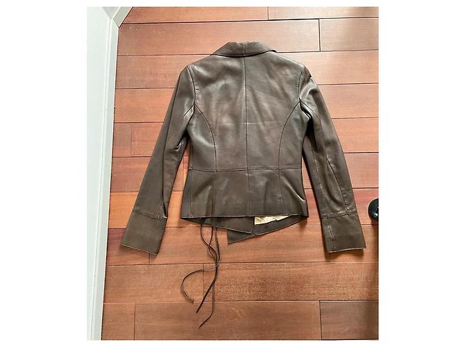 Oakwood Lederjacke Braun Schokolade - Ansicht 4