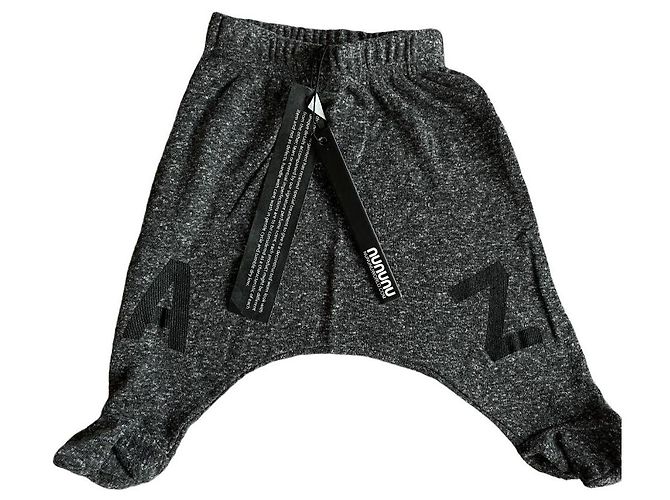Autre Marque Pantalons pour bébé à pieds Nununu Gris anthracite - vue 4