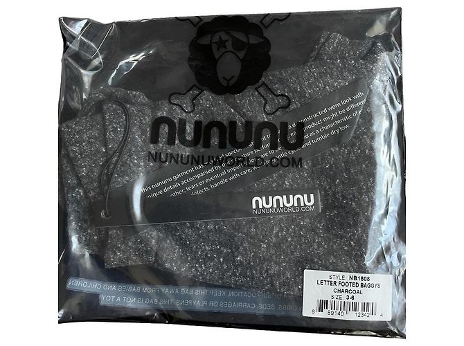 Autre Marque Pantalons pour bébé à pieds Nununu Gris anthracite - vue 6