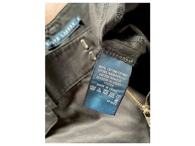 Pantalones anchos de popelín de algodón negro Ralph Lauren - vista 4