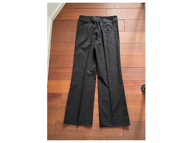 Pantalones anchos de popelín de algodón negro Ralph Lauren - vista 6