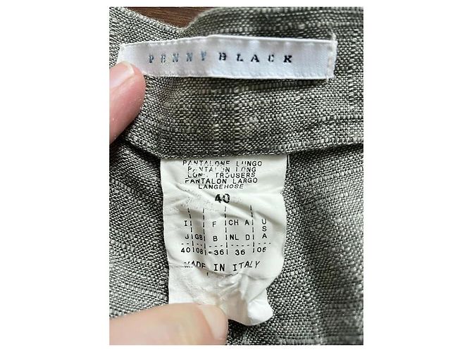 Pantalones Pennyblack de lino verde - vista 4